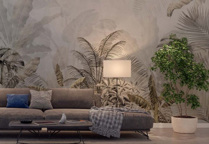 Modern living room glossy wallpaper – CM Home Decor Aluva